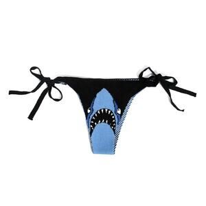 1XBLUE Shark Bikini Bottoms - S - Blue